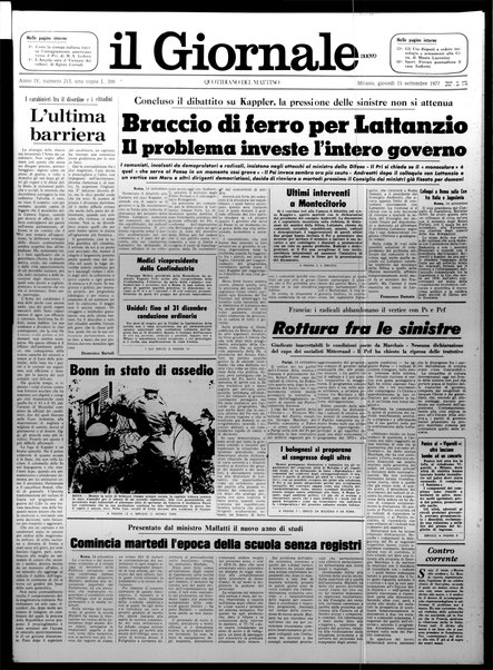 Il giornale nuovo : quotidiano del mattino